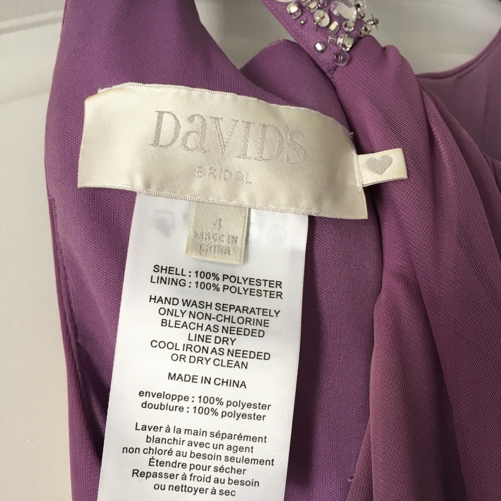 David’s Bridal Long High Neck Gown - Picture 6 of 9